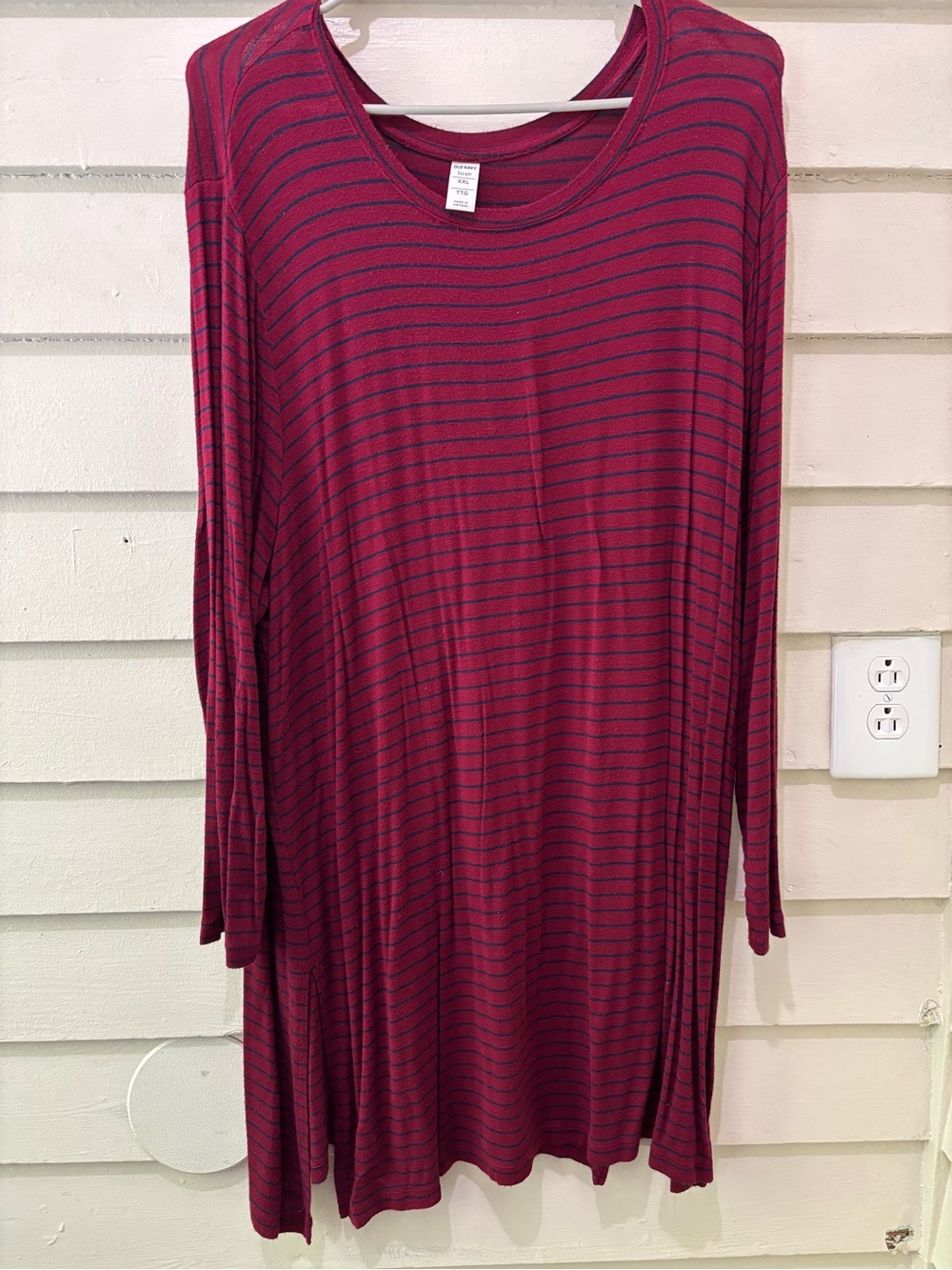 🔥5 for $25🔥 Old Navy Plus Size Striped Tunic Top Side Split Freddy Krueger